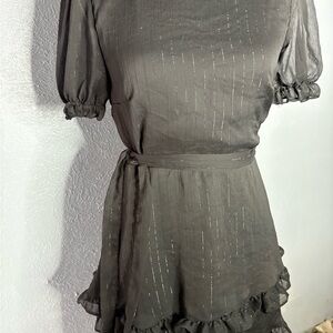 Elegant Black Ruffle Dress